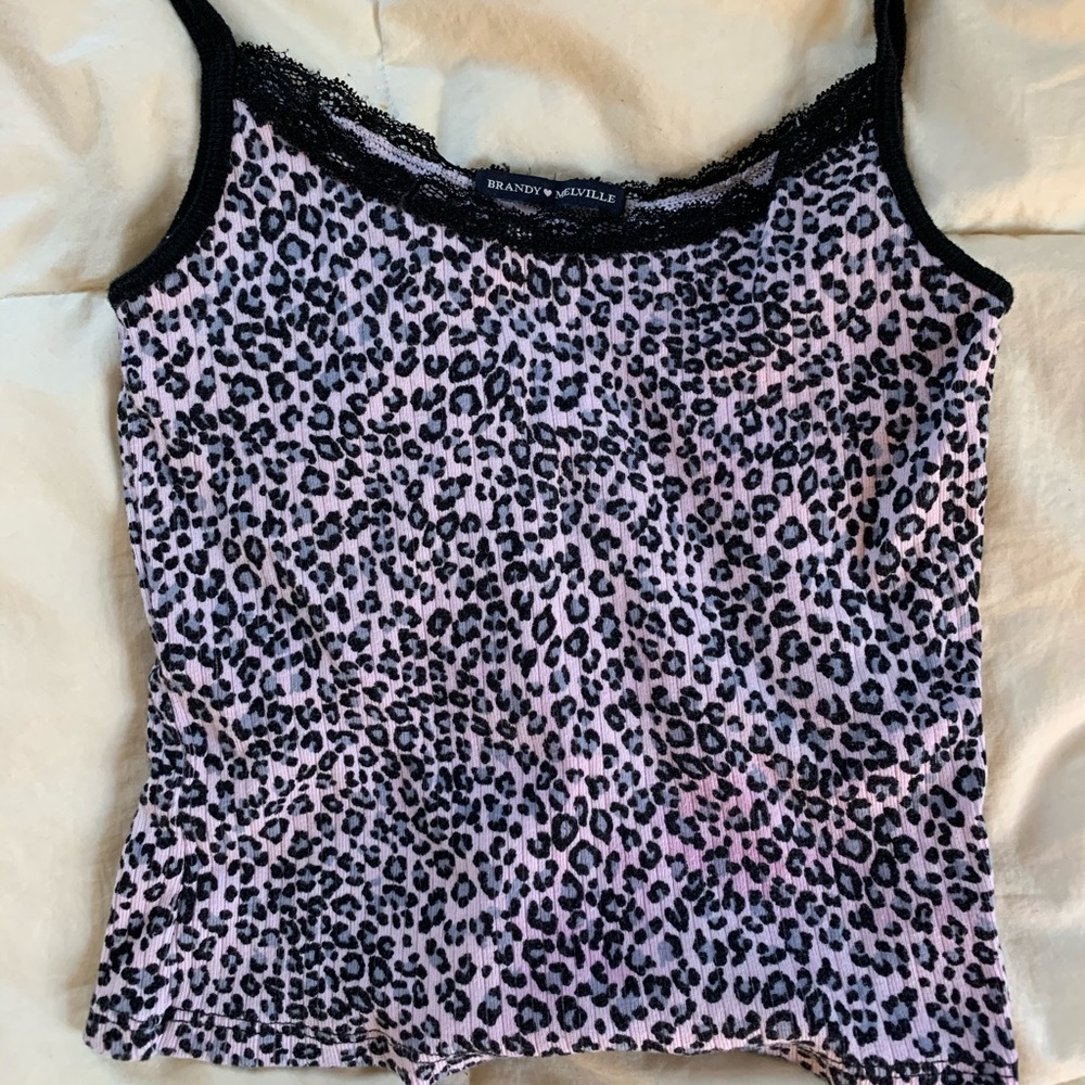 brandy Melville cheetah cropped tank top